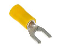 534-480 RS PRO Insulated Crimp Spade Connector, 2.5mm² to 6mm², 12AWG to 10AWG, M5 Stud Size Vinyl, Yellow