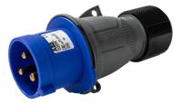 2cma101975r1000-232ep6 Amphenol Industrial, Easy & Safe IP44 Blue Cable Mount 2P + E Industrial Power Plug, Rated At 32A, 230 V