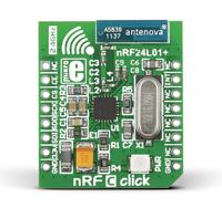 mikroe-1304 MikroElektronika nRF C Click nRF24L01P RF Transceiver mikroBus Click Board for Active RFID, Game Controllers, Home &