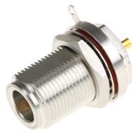 r161606000 Radiall 50Ω Straight Panel Mount N Type Connector, jack, Solder Termination, 0 → 11GHz
