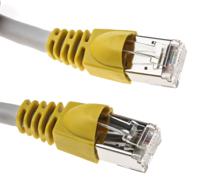 l00000a0102 Telegartner, 0.5m Cat6a, Grey RJ45 to Male RJ45 Male, S/FTP Shielded, Terminated LSZH Sheath