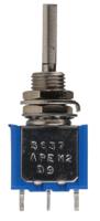 5637a9 APEM Rotary Switch, Panel Mount, (On)-Off-(On), SPST, Solder Terminal