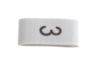 531-07854-hobs85-pvc-wh HellermannTyton HODS85 Slide On Cable Markers, Black on White, Pre-printed "3", 1.8 → 6.3mm Cable, 531-07854