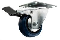12757210 Guitel Hervieu Braked Swivel Castor Wheel, 80kg Capacity, 80mm Wheel
