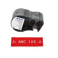 m5c-1500-595-rd-wt Brady B-595 on White on Red Label, 38.10 mm Width