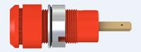 659098-22 Staubli Red Female Banana Socket, 2mm Connector, Tab Termination, 10A, 600V, Gold Plating