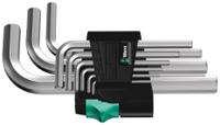 05021406001 Wera 9 piece L Shape Metric, 1 x 1.5x45 mm, 1 x 2.0x50 mm, 1 x 2.5x56 mm, 1 x 3.0x63 mm, 1 x 4.0x70 mm, 1 x 5.0x80 mm,