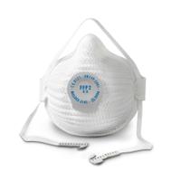 310501  Moldex White EVA, Natural Rubber, Polyester, Polyethylene, Polyproplyene Face Mask for Construction, M/L