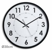 11244 Orium Black Analog Wall Clock, 30cm Diameter
