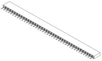 bcs-140-l-s-te Samtec BCS Series Straight Through Hole Mount PCB Socket, 40-Contact, 1-Row, 2.54mm Pitch, Solder Termination