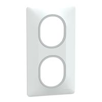 s320724f White 2 Gang Light Switch Cover