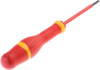 at3x75ve Facom Slotted Insulated Screwdriver, 0.5 mm Tip, 75 mm Blade, VDE/1000V, 178 mm Overall