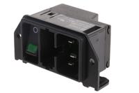 dd2101241111 Schurter C14 Right Angle Panel Mount, PCB Mount IEC Connector Male, 10A, 250 V