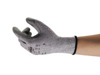 48711100 Ansell 48-711 Grey Aramid Knit Work Gloves, Size 10, Polyurethane Coating