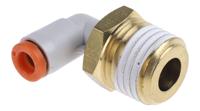 kq2l03-35as SMC KQ2 Series Elbow Threaded Adaptor, NPT 1/4 Male to Push In 5/32 in, Threaded-to-Tube Connection Style