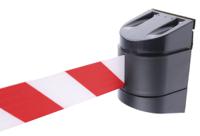 897i-33-33-d3-wcte Tensator Red & White PET Retractable Barrier, 4.6m, Red, White Tape