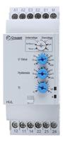 84872120 Crouzet Voltage Monitoring Relay, DPDT, 0.2 → 60 V, DIN Rail