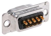121073-2040-d ITT Cannon D* 9 Way Panel Mount D-sub Connector Plug