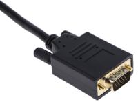 186-3038 RS PRO Male DisplayPort to Male VGA, PVC  Cable, 1080p, 2m
