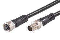 1200878704 Brad from Molex Female 3 way Threaded to Male 3 way M8 Sensor Actuator Cable, 1 m