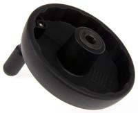 72701 Elesa Black Technopolymer Hand Wheel, 125mm diameter