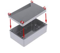 918-8840 RS PRO Grey PET Enclosure, IP66, Grey Lid, 260 x 160 x 90mm