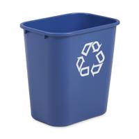 fg295673blue Rubbermaid Commercial Products Rubbermaid 27L Blue Polyethylene Waste Bin