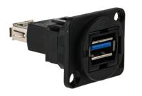 874-1197 RS PRO Straight, Panel Mount, Socket Type A to A 3.0 USB Connector