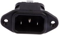 px058063 Bulgin C14 Panel Mount IEC Connector Male, 10A, 250 V