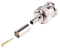 b1121a1-nd3g-1a-50 Amphenol RF, Plug Cable Mount BNC Connector, 50Ω, Crimp Termination, Straight Body