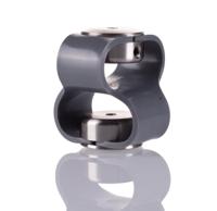 047201818rs Huco Double Loop Elastomer, 4mm Bore, 48mm Length Coupler