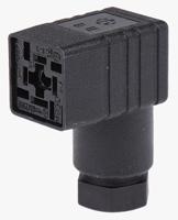 935980228-rs-gdsn-207-schwarz Hirschmann GDSN 2P+E DIN 43650 C, Female Solenoid Valve Connector, 250 V ac/dc Voltage