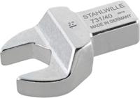 58214017 STAHLWILLE 731/40 Series Open Ended Insert Open-Ended Shell Tool, 17 mm, 14 x 18mm Insert, Chrome Finish