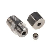 178-0965 RS PRO 1/4 BSPT Compression Fitting for Use with Thermocouple or PRT Probe, 4mm Probe