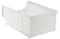 315-1151 RS PRO PP Storage Bin, 350mm x 205mm x 130mm, White