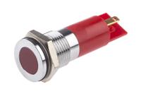 703-9030 RS PRO Red Panel Mount Indicator, 6 → 36V dc, 14mm Mounting Hole Size, Solder Tab Termination, IP67