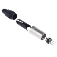 nc6mxx Neutrik Cable Mount XLR Connector, Male, 50 V, 6 Way, Silver over Nickel Plating