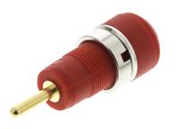 659194-22 Staubli Red Female Banana Socket, 2mm Connector, 10A, 600V, Gold Plating