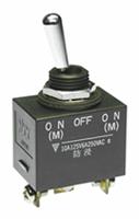 wt18t NKK Switches Toggle Switch, Panel Mount, (On)-Off-(On), SPDT, Screw Terminal, 30 V dc, 250V ac