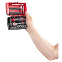 r360nano Facom 38-Piece Metric 1/4 in Standard Socket/Bit Set with Ratchet, 6 point