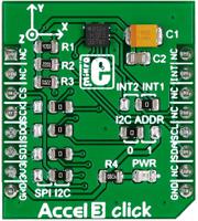 mikroe-2102 MikroElektronika Accel 3 Click Accelerometer Sensor MikroBus Click Board for H3LIS331DL