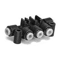 km16-04-04-3 SMC KM 2 Outlet Pneumatic Manifold Fitting 4 mm 4 mm