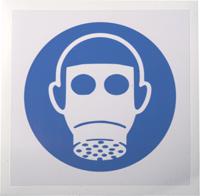 813-4482 RS PRO Vinyl Mandatory Respiratory Protection Sign With Pictogram Only Text