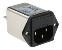 fn9260b-2-06 Schaffner 2A, 250 V ac Male Panel Mount IEC Inlet Filter FN9260B-2-06, Faston 2 Fuse