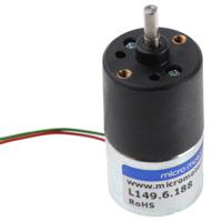 l149-6-188 Micromotors Brushed Geared DC Geared Motor, 6 V dc, 14 Ncm, 7 rpm, 4mm Shaft Diameter