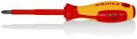 98-24-02 Knipex Phillips Insulated Screwdriver, PH2 Tip, 100 mm Blade, VDE/1000V, 212 mm Overall