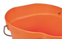 56867 12L Polypropylene, Steel Orange Bucket With Handle