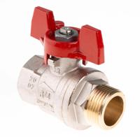 733-5227 RS PRO Brass Full Bore, 2 Way, Ball Valve, Threaded, BSPP 3/4in, 40 → 30bar Operating Pressure