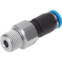 qsr-18-14-u Festo QSR Series Push-in Fitting, NPT 1/8 Male to 1/4 in, Threaded-to-Tube Connection Style, 153954