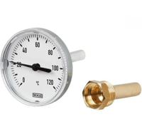 48777789 WIKA Dial Thermometer 0 → +120 °C,